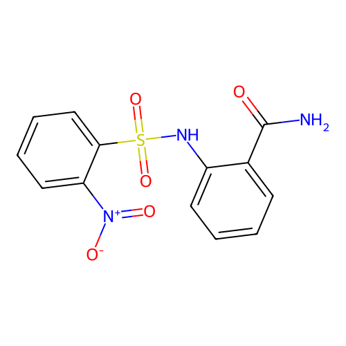 2-[({2-Nitrophenyl}sulfonyl)amino]benzamide structure