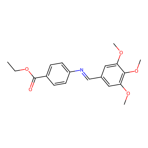 ethyl 4-{[(E)-(3,4,5-trimethoxyphenyl)methylidene]amino}benzoate structure