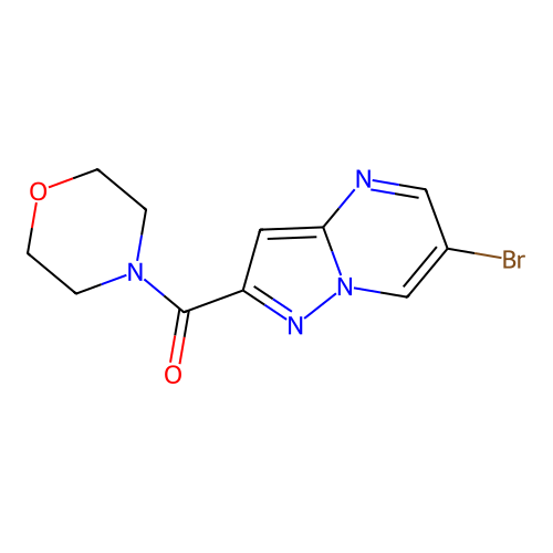 (6-Bromopyrazolo[1,5-a]pyrimidin-2-yl)-morpholin-4-ylmethanone structure