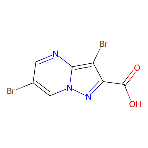 3,6-Dibromopyrazolo[1,5-a]pyrimidine-2-carboxylic acid structure