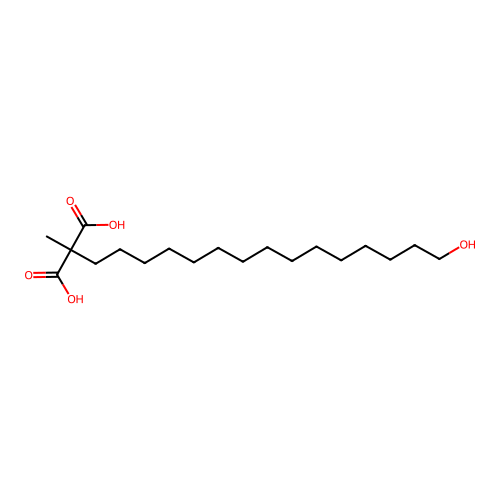 2-(15-Hydroxypentadecyl)-2-methylpropanedioic acid structure