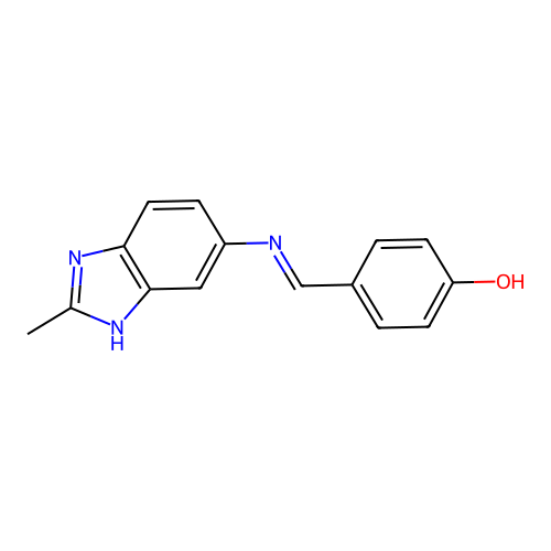 Phenol, 4-(2-methyl-6-benzimidazolyl)iminomethyl- structure