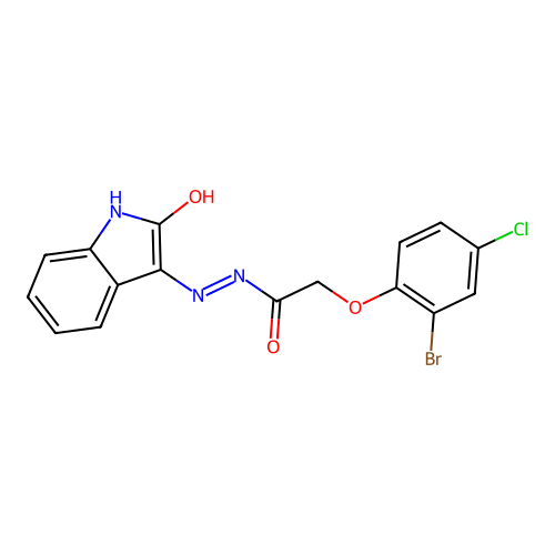 C16H11BrClN3O3 structure
