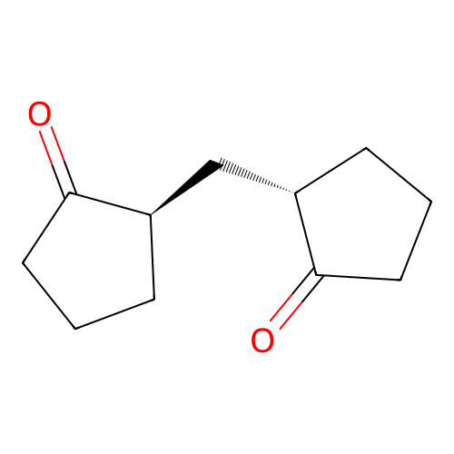 (2R)-2-[[(1S)-2-oxocyclopentyl]methyl]cyclopentan-1-one structure