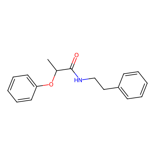 2-phenoxy-N-(2-phenylethyl)propanamide structure