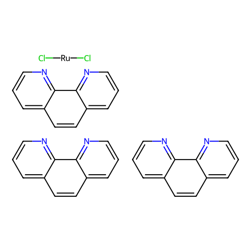 Tris(1,10-phenanthroline); dichlororuthenium structure