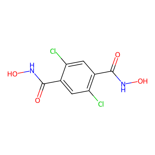 2,5-Dichloro-n,n'-dihydroxybenzene-1,4-dicarboxamide structure