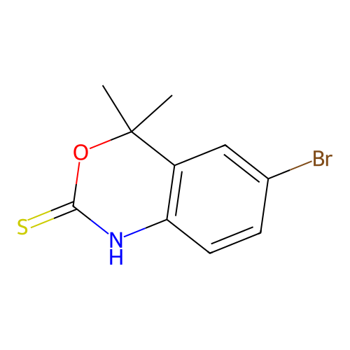 6-Bromo-4,4-dimethyl-1H-benzo[D][1,3]oxazine-2(4H)-thione structure