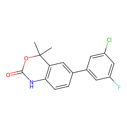 6-(3-Chloro-5-fluorophenyl)-4,4-dimethyl-1H-benzo[D][1,3]oxazin-2(4H)-one structure