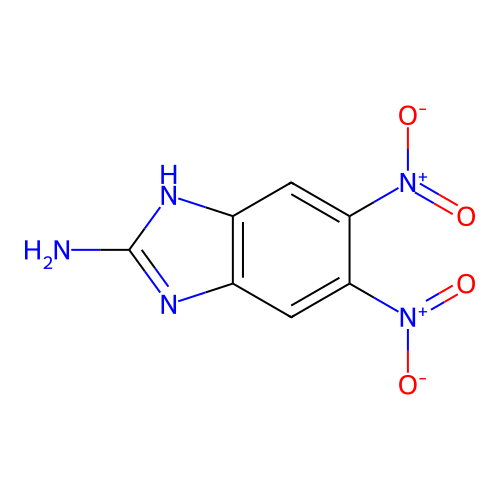 5,6-dinitro-1H-benzimidazol-2-amine structure