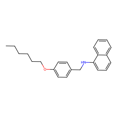 N-(4-(hexyloxy)benzyl)naphthalen-1-amine structure
