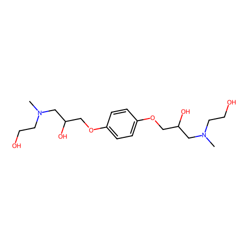 3,3'-(1,4-Phenylenebis(oxy))bis(1-((2-hydroxyethyl)(methyl)amino)propan-2-ol) structure