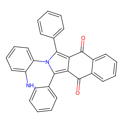 2-(2-Aminophenyl)-1,3-diphenylbenzo[f]isoindole-4,9-dione structure