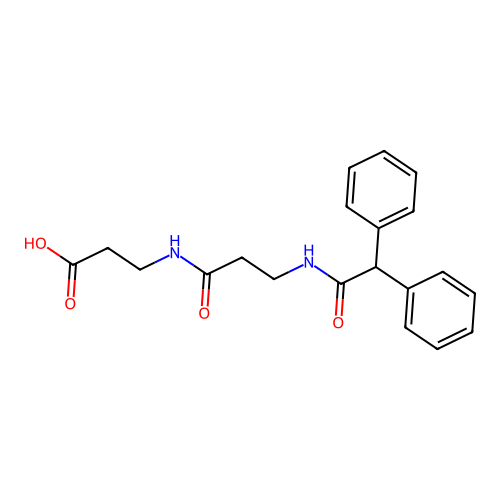 N-(diphenylacetyl)-beta-alanyl-beta-alanine structure