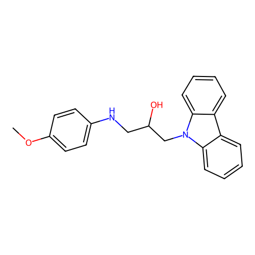 1-(9H-carbazol-9-yl)-3-[(4-methoxyphenyl)amino]propan-2-ol structure
