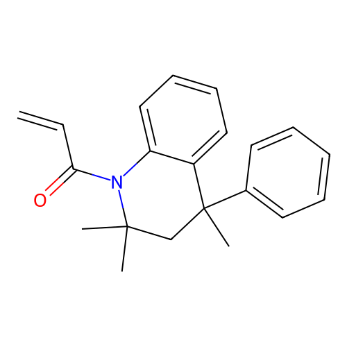 1-(2,2,4-trimethyl-4-phenyl-3,4-dihydroquinolin-1(2H)-yl)prop-2-en-1-one structure