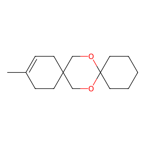 12-Methyl-7,16-dioxadispiro[5.2.5^{9}.2^{6}]hexadec-11-ene structure