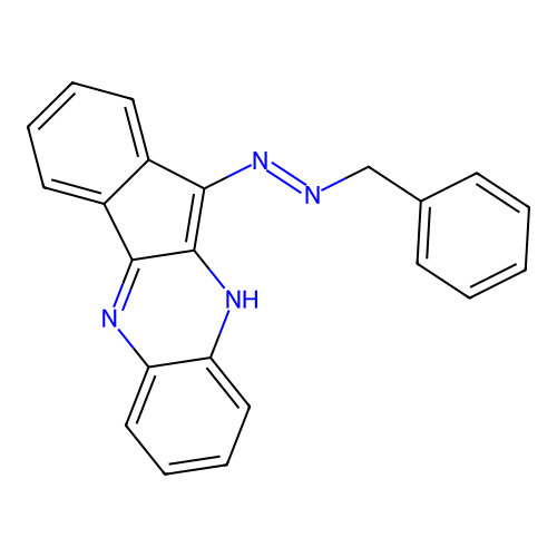 (Z)-11-(2-benzylhydrazono)-11H-indeno[1,2-b]quinoxaline structure