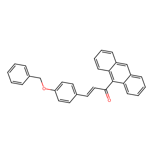 (2E)-1-(anthracen-9-yl)-3-[4-(benzyloxy)phenyl]prop-2-en-1-one structure
