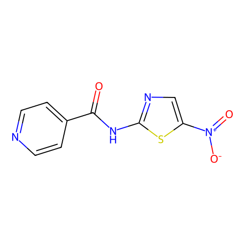 N-(5-nitro(1,3-thiazol-2-yl))-4-pyridylcarboxamide structure