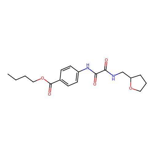 Butyl 4-({oxo[(tetrahydro-2-furanylmethyl)amino]acetyl}amino)benzoate structure