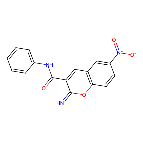 2-imino-6-nitro-N-phenyl-2H-chromene-3-carboxamide structure