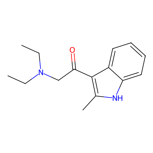 2-(diethylamino)-1-(2-methyl-1H-indol-3-yl)ethanone structure
