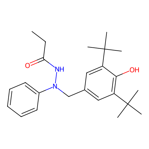 N'-(3,5-di-tert-butyl-4-hydroxybenzyl)-N'-phenylpropanehydrazide structure