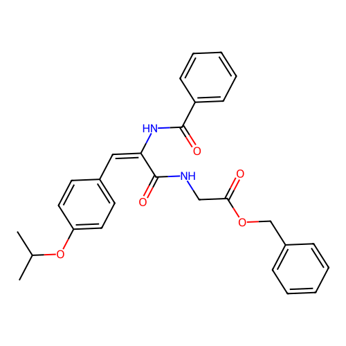 (E)-benzyl 2-(2-benzamido-3-(4-isopropoxyphenyl)acrylamido)acetate structure