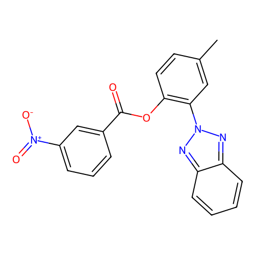 2-(2H-1,2,3-benzotriazol-2-yl)-4-methylphenyl 3-nitrobenzoate structure