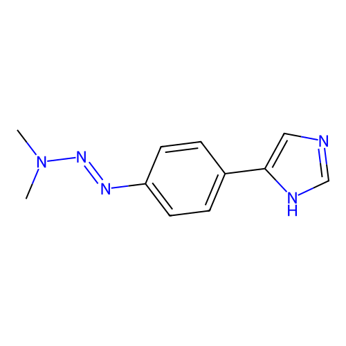 4-[4-(3,3-dimethyl-1-triazenyl)phenyl]-1H-imidazole structure