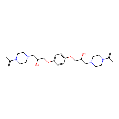 3,3'-(1,4-Phenylenebis(oxy))bis(1-(4-(prop-1-en-2-yl)piperazin-1-yl)propan-2-ol) structure