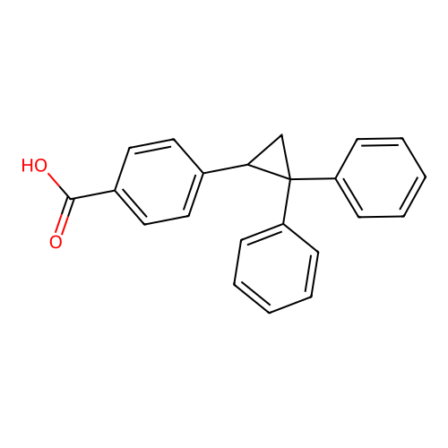 4-(2,2-diphenylcyclopropyl)benzoic Acid structure