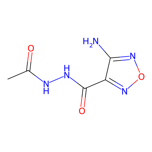 N'-acetyl-4-amino-1,2,5-oxadiazole-3-carbohydrazide structure