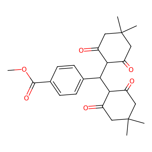 Methyl 4-[bis(4,4-dimethyl-2,6-dioxocyclohexyl)methyl]benzoate structure