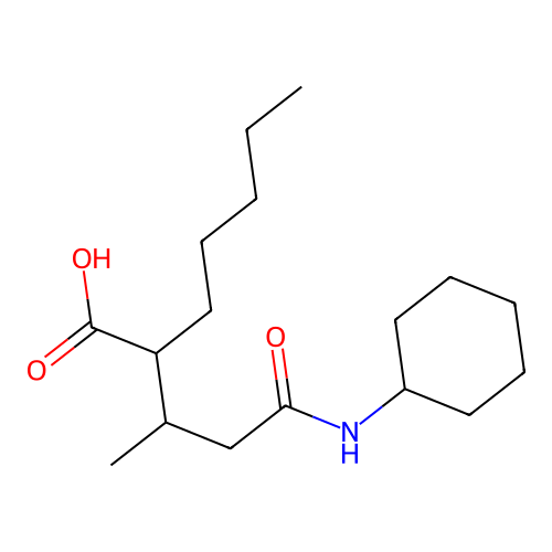 2-(4-(Cyclohexylamino)-4-oxobutan-2-yl)heptanoic acid structure