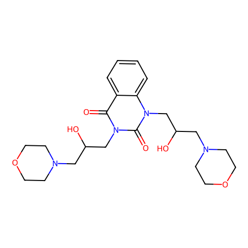 1,3-bis[2-hydroxy-3-(morpholin-4-yl)propyl]quinazoline-2,4(1H,3H)-dione structure