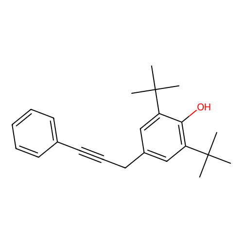 2,6-Di-tert-butyl-4-(3-phenylprop-2-yn-1-yl)phenol structure