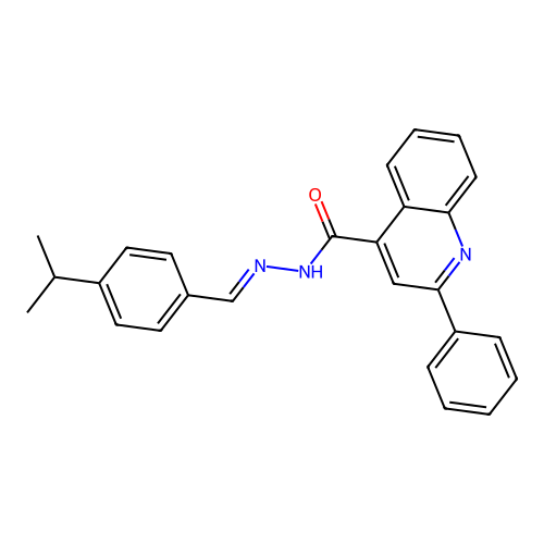 N'-[(E)-(4-isopropylphenyl)methylidene]-2-phenyl-4-quinolinecarbohydrazide structure