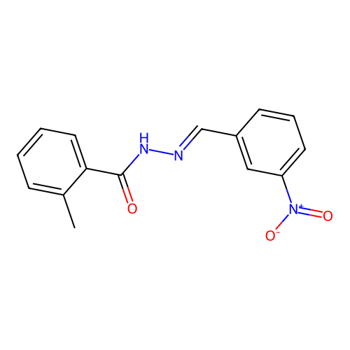 2-methyl-N'-[(E)-(3-nitrophenyl)methylidene]benzohydrazide structure
