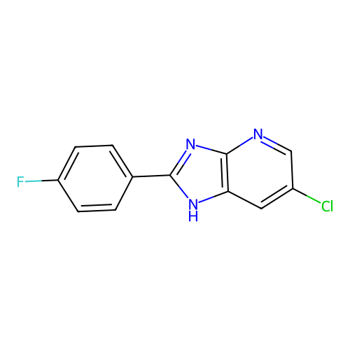 6-chloro-2-(4-fluorophenyl)-1H-imidazo[4,5-b]pyridine structure