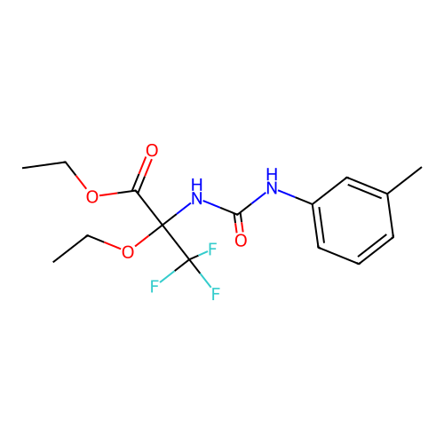 ethyl 2-ethoxy-3,3,3-trifluoro-N-[(3-methylphenyl)carbamoyl]alaninate structure
