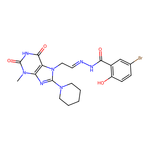 C20H22BrN7O4 structure