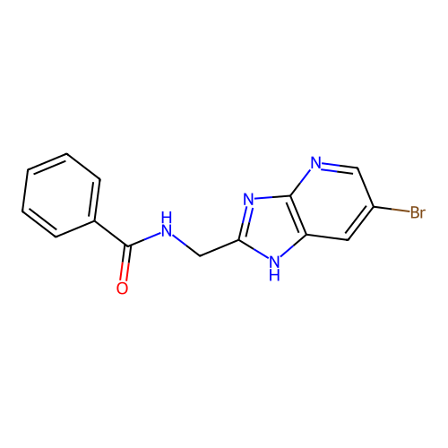 N-[(6-Bromo-1H-imidazo[4,5-b]pyridin-2-yl)methyl]benzamide structure