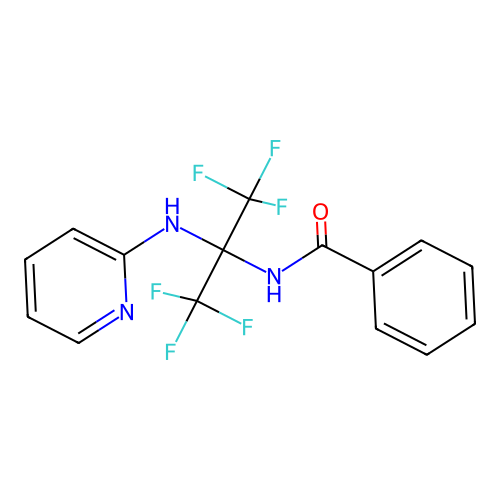 N-[2,2,2-Trifluoro-1-(2-pyridylamino)-1-(trifluoromethyl)ethyl]benzamide structure