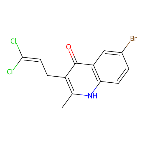 6-Bromo-3-(3,3-dichloroprop-2-en-1-yl)-2-methylquinolin-4-ol structure