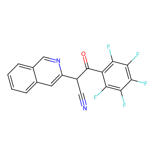 2-(Isoquinolin-3-yl)-3-oxo-3-(perfluorophenyl)propanenitrile structure