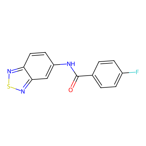 N-(2,1,3-benzothiadiazol-5-yl)-4-fluorobenzamide structure