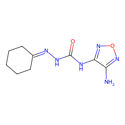 1-(4-Amino-1,2,5-oxadiazol-3-yl)-3-(cyclohexylideneamino)urea structure