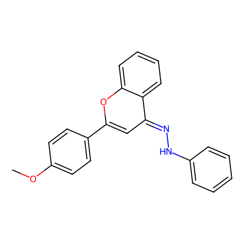 Hydrazine, N-[2-(4-methoxyphenyl)chromen-4-ylidene]-N'-phenyl- structure